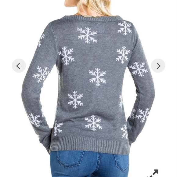 NWT Tipsy Elves Women’s Christmas Sequined Snow Day Sweater NEW WITH TAGS - Picture 2 of 8